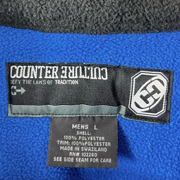 Vintage Counter Culture Large Fleece Half Zip Pullover Outdoor Hiking Camping - Picture 4 of 6